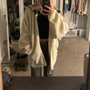 Oversized fleece jacket